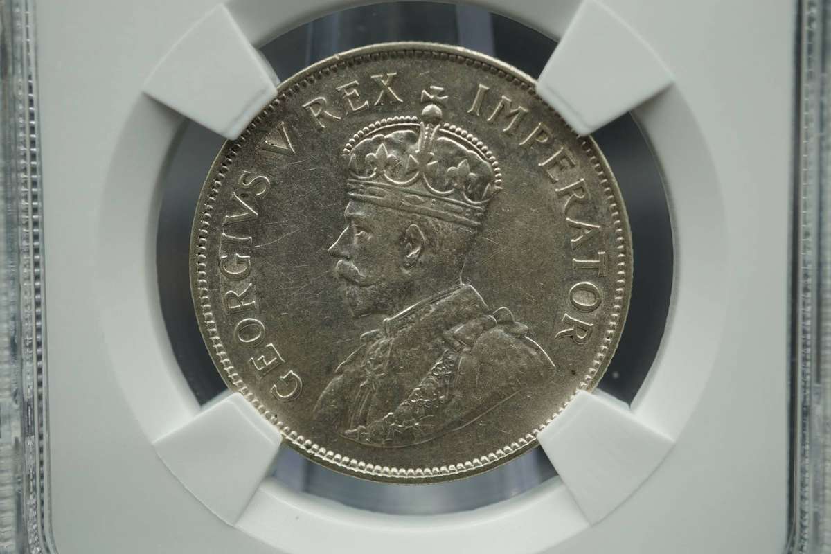 1936 South African 2/6 Half Crown Graded by AU53