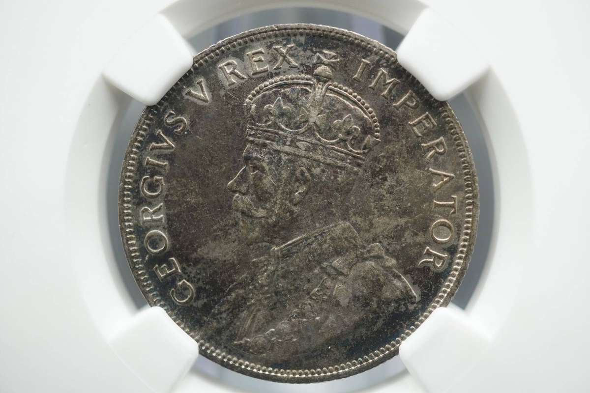 1924 South African Two Shilling NGC Graded AU58