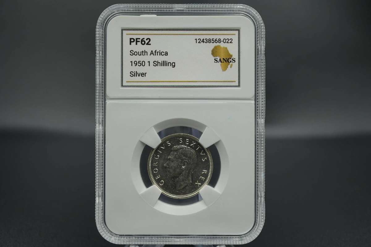 1950 South African 1/- Shilling Graded PF62