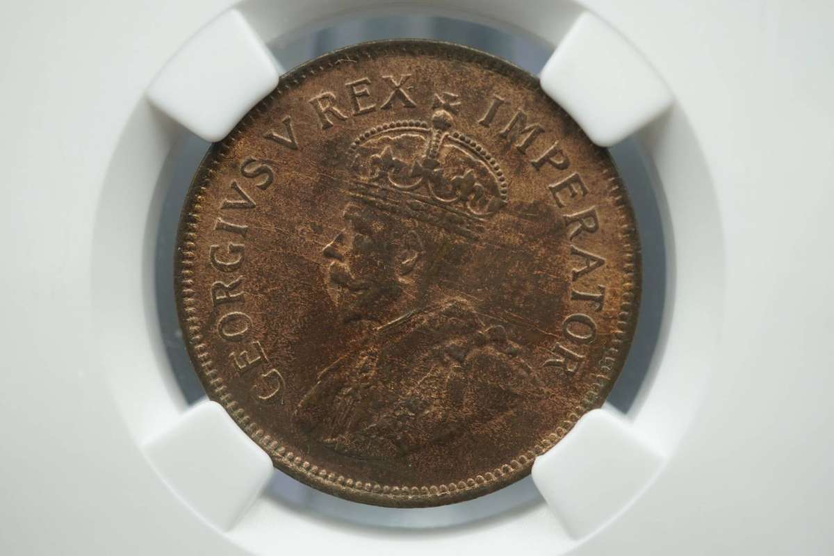 1929 South African Penny NGC Graded MS62BN.