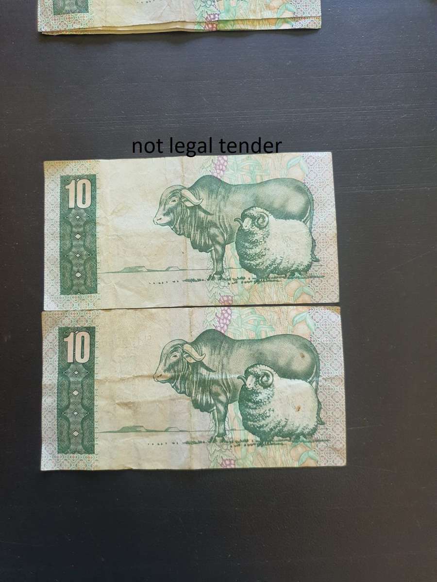 TW de Jongh 4th issue Afr/Eng Ten Rand Banknotes. (C1/85).