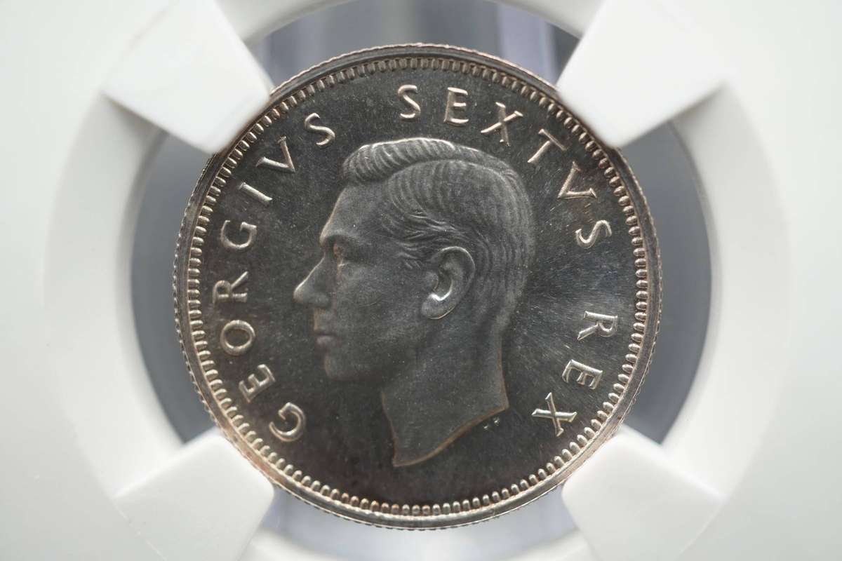 1948 South African Shilling Graded PF66