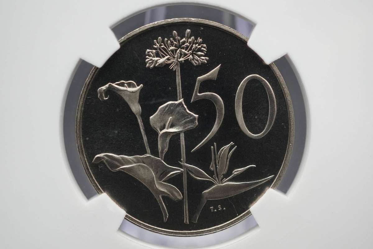 1984 South African 50c Graded PF63