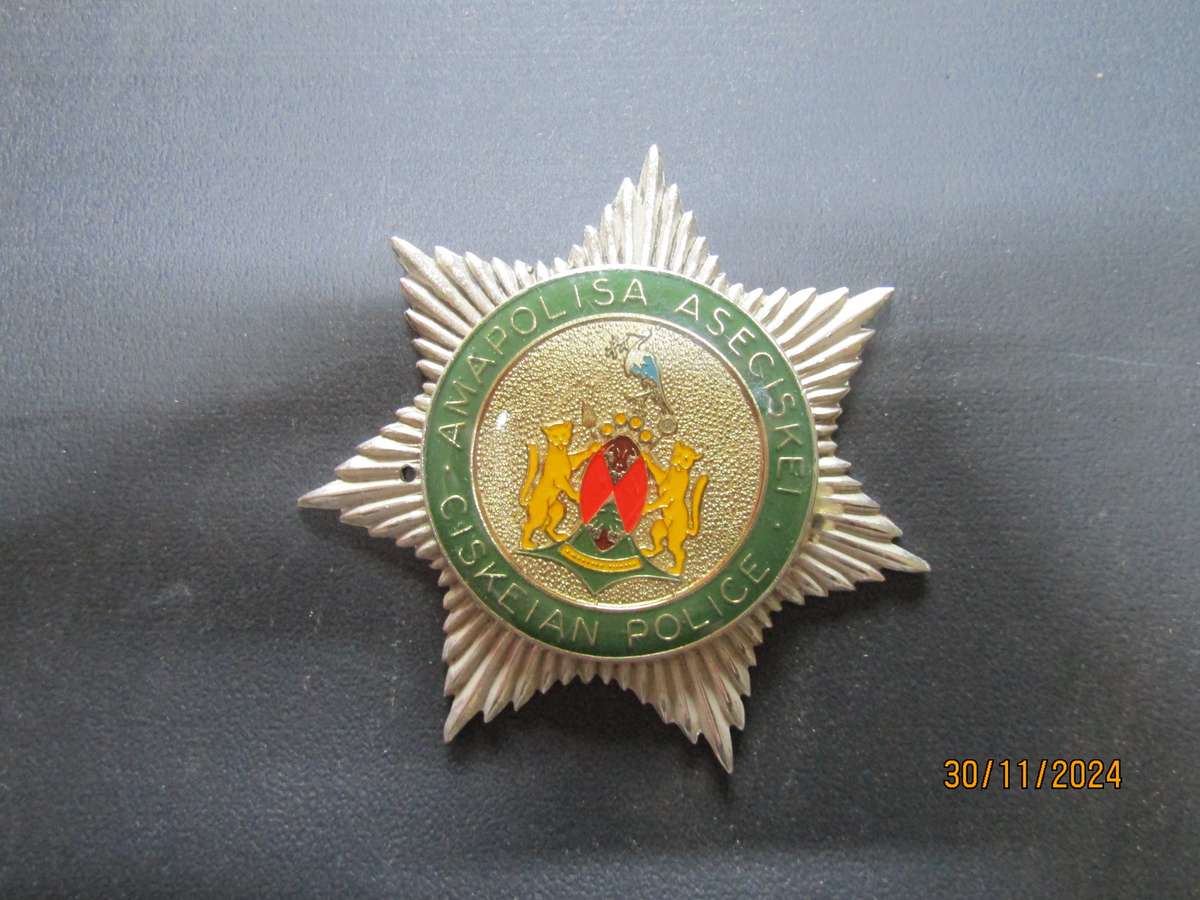 SADF Ciskei Police Badge 8cm diameter