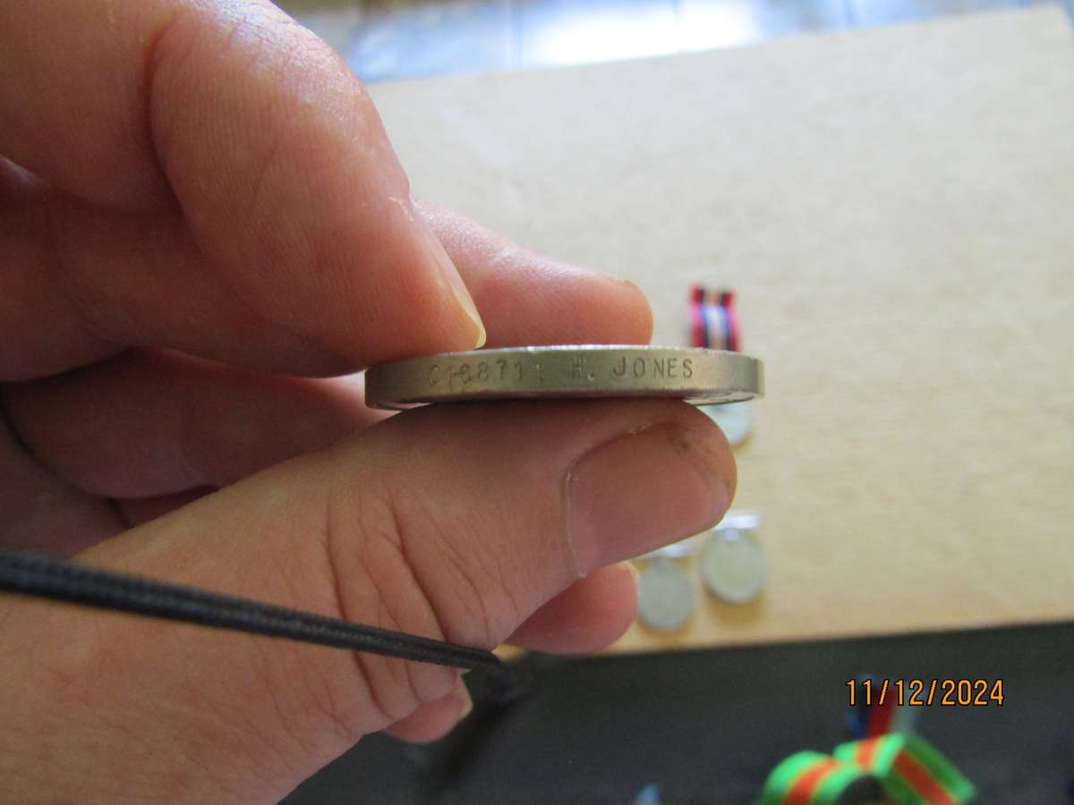 One 1939 to 1945 WW2 Medal to C) H Jones