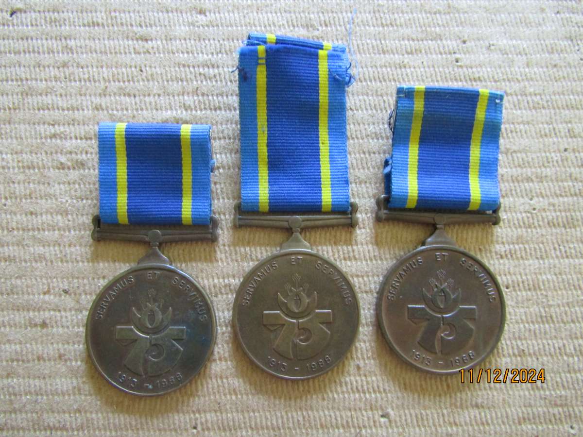 SAPS 75 Years  Medal to Constable I Jacobs