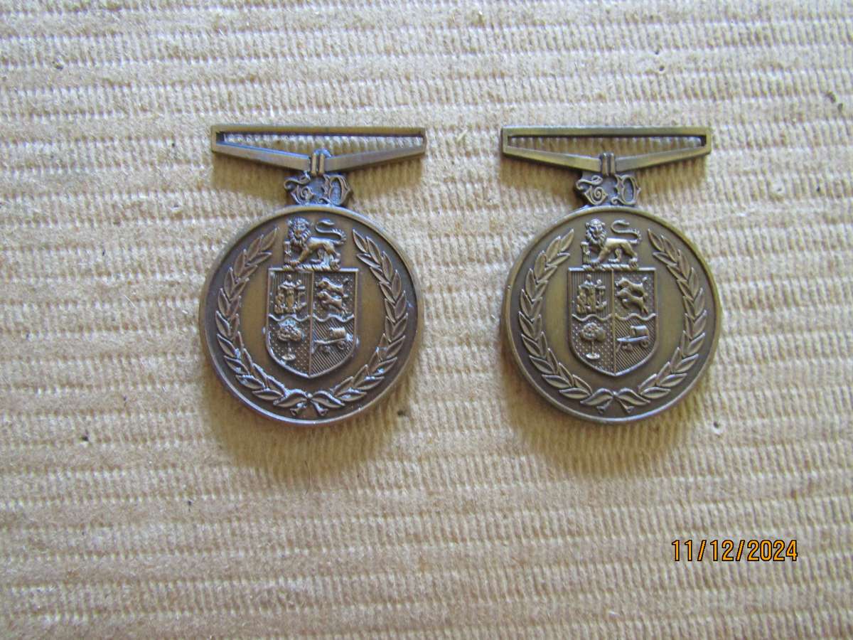2 SAPS Faithfull Service medals Full Size Unnamed. Bid per medal