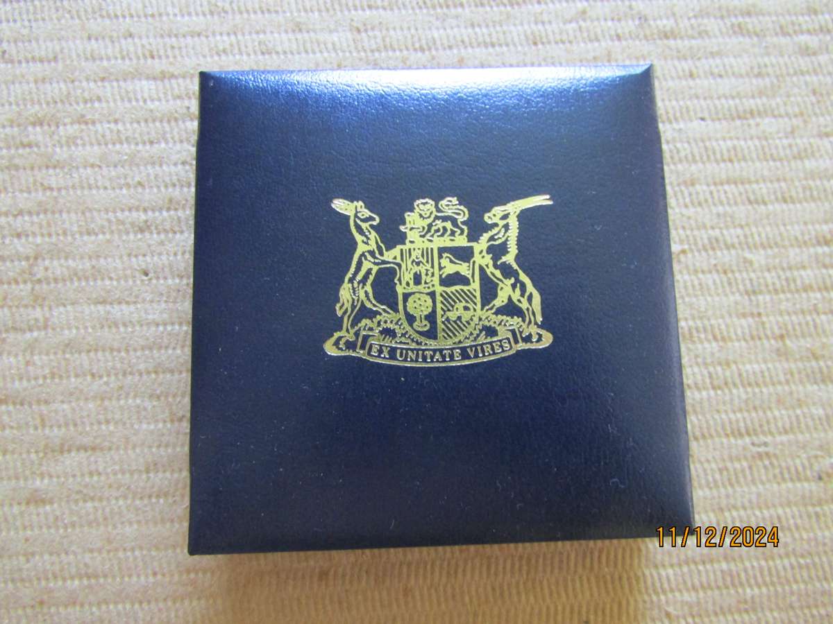 Proof 1991 South African Nursing Silver Protea R1 in Original Box