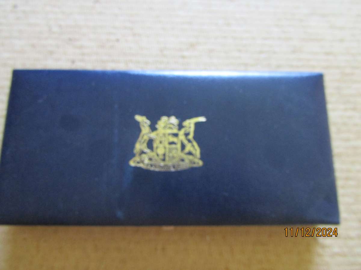 Proof 1986 South African Silver Double R1 set in Original Box