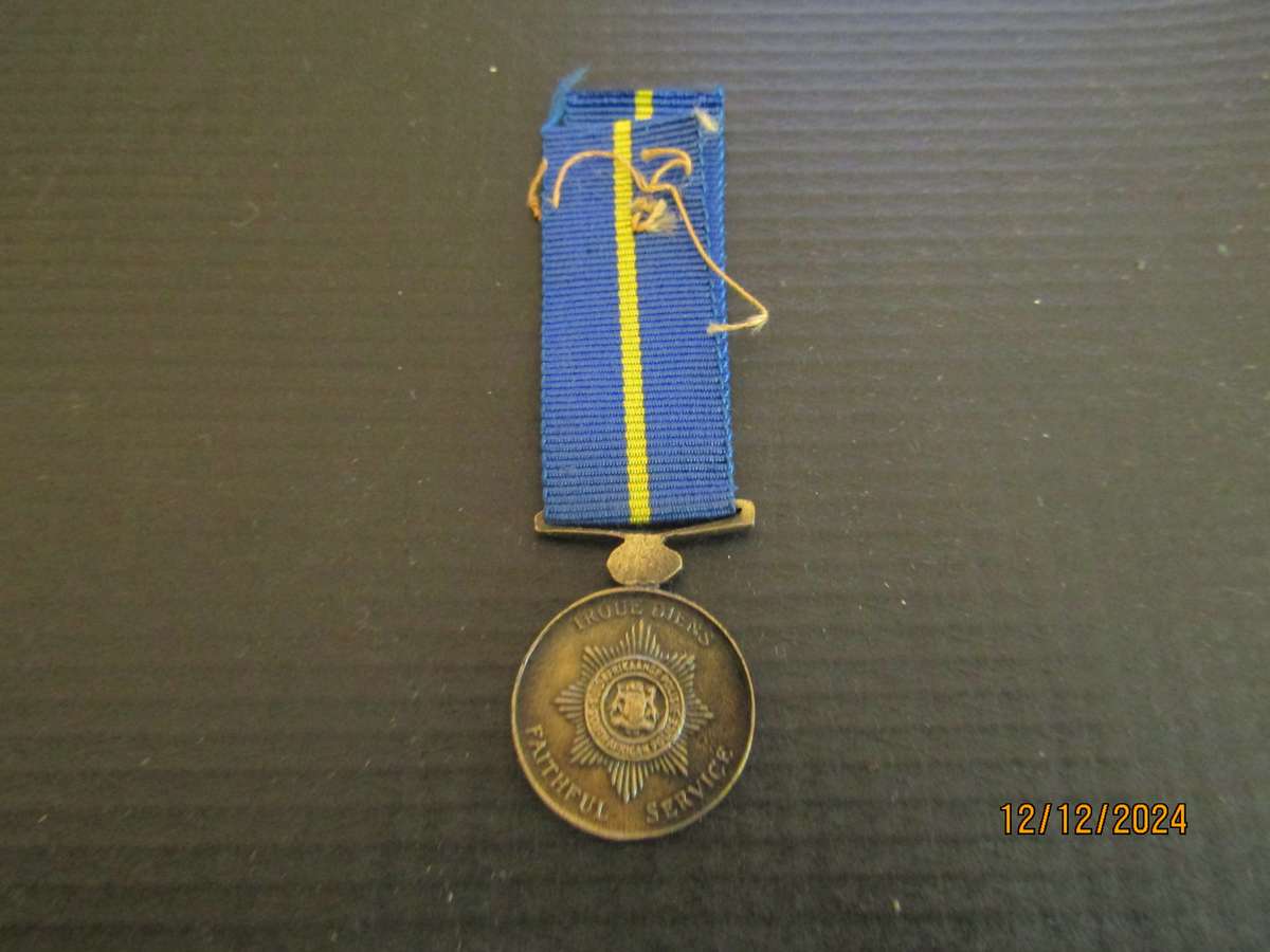 SAPS Police Faithfull Service Miniature Medal.