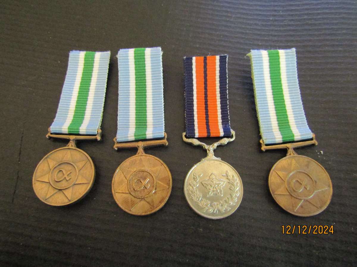 3 SADF General service and Unitas Miniature Medal.