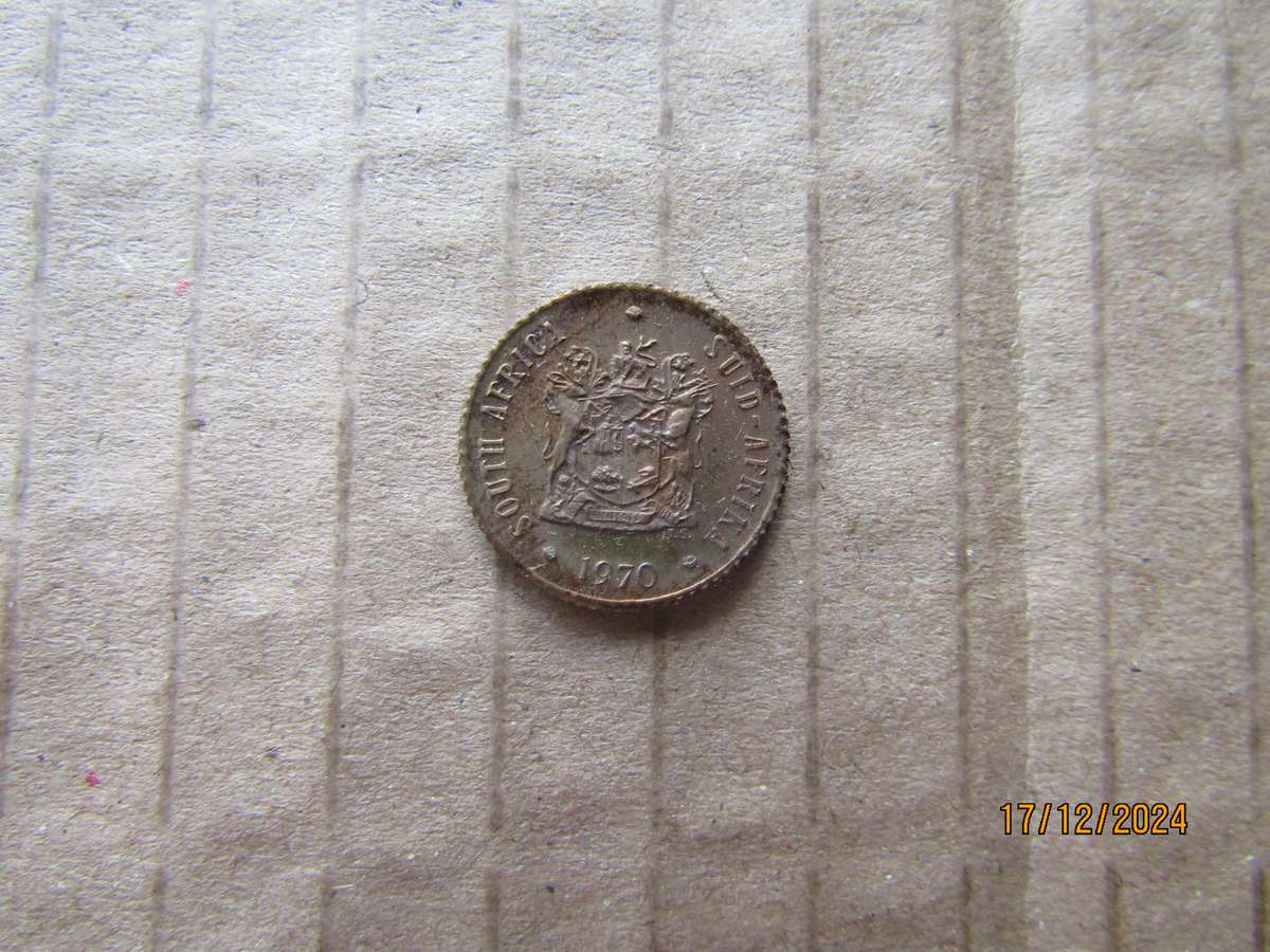 1970 Proof South African Half Cent. Mintage 10 000