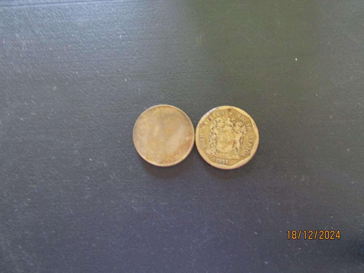 1990 Blank South African 50c Coin