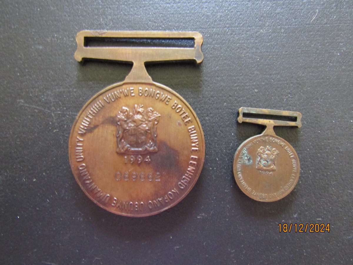 SADF Unitas Medal with Miniature