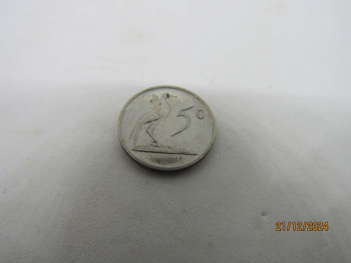 Low Mintage 1989 South African 5c Mintage: 58 0261