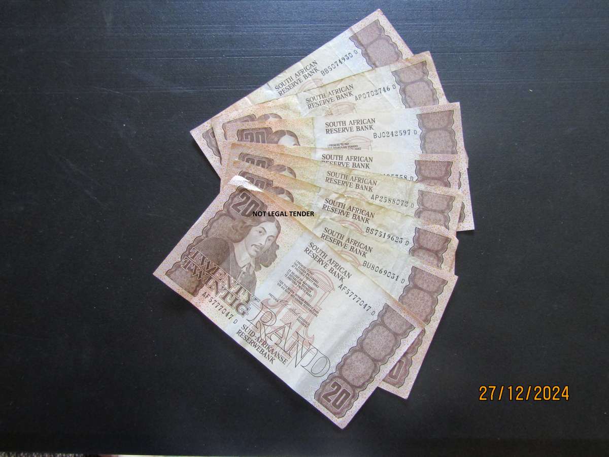 CL Stals - 8 C Stals R20 Banknote Lot for sale in Pretoria / Tshwane ...