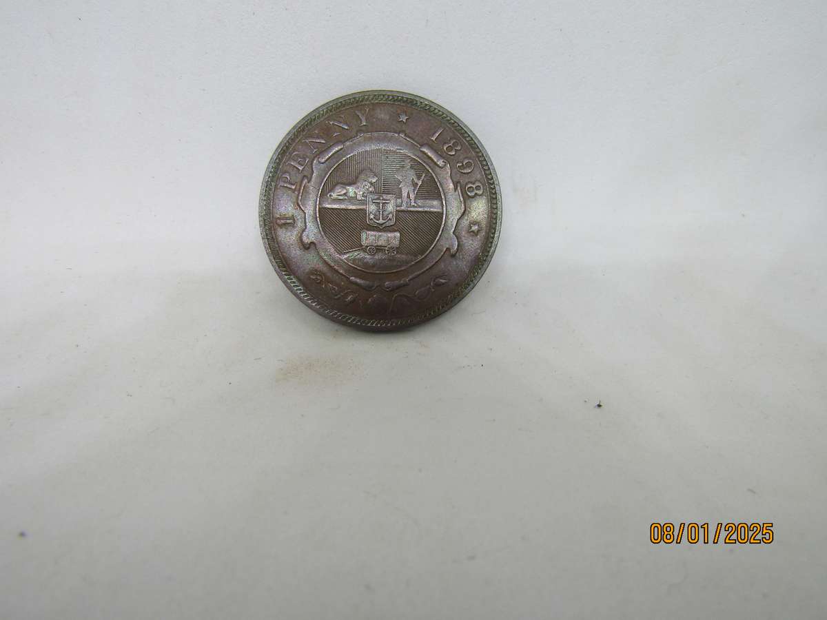 1898 ZAR Penny. Key Date (A)
