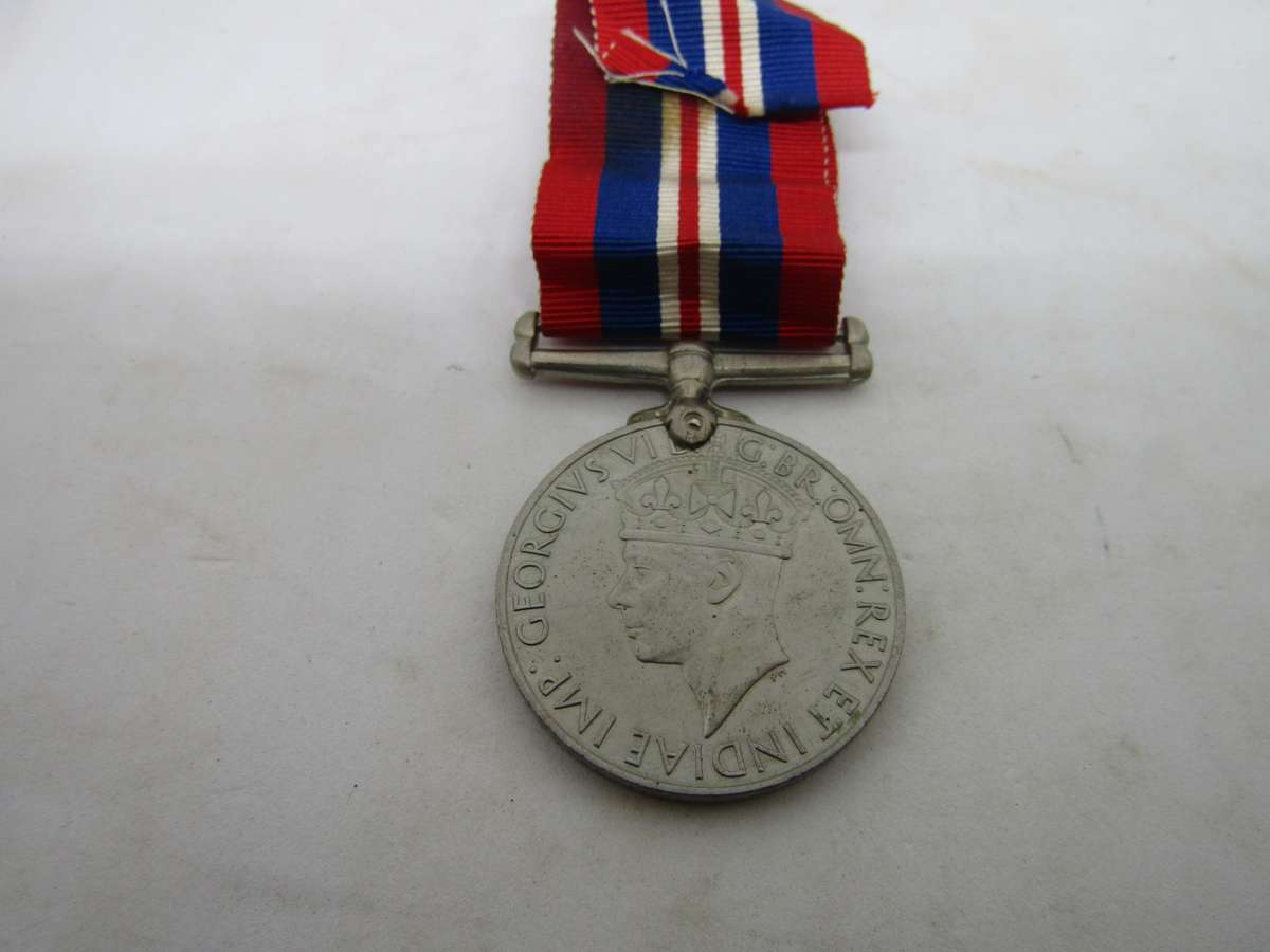 WW2  1939 to 1945 Medal to IH McDonald