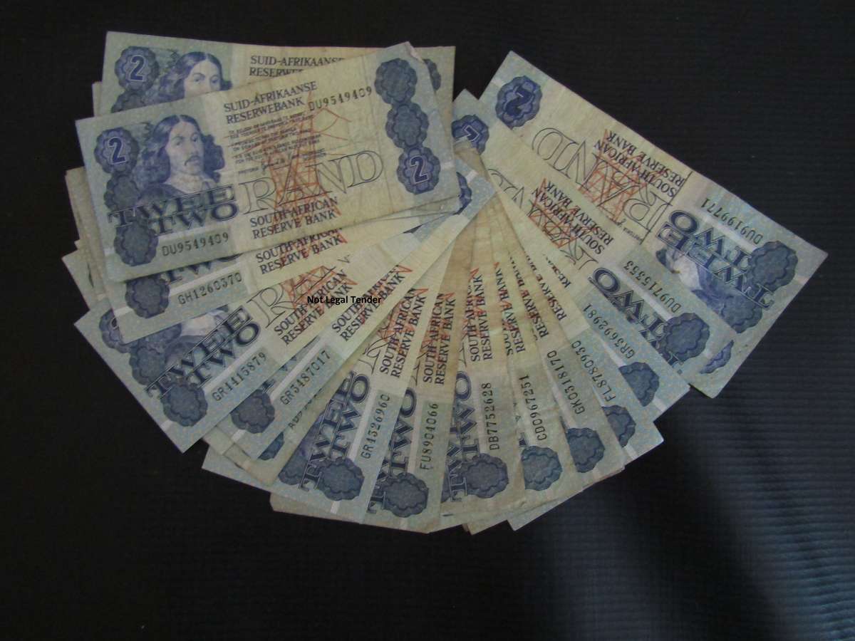 22 GPC de Kock 4th Issue Afr/Eng Two Rand Banknotes (DU)