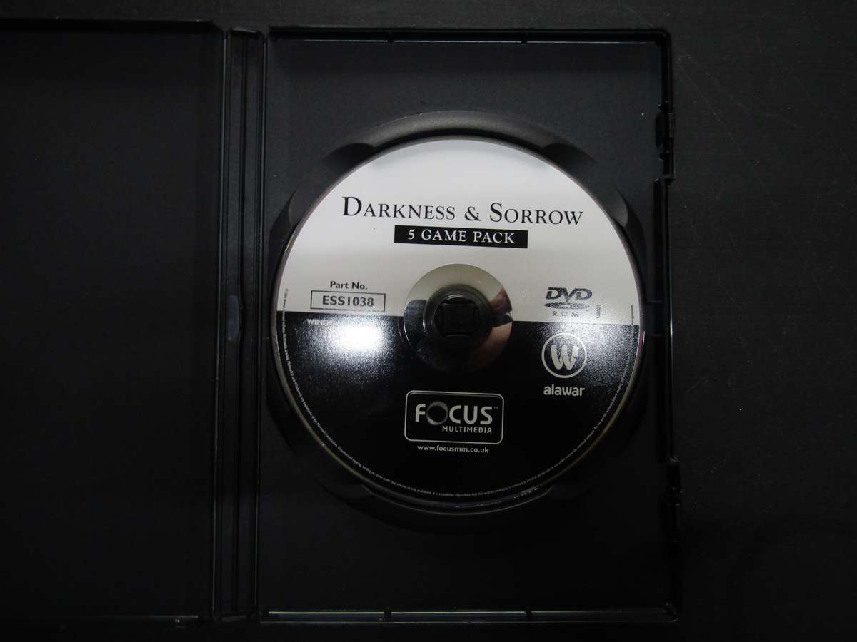 Focus Essential PC Game no Booklet. Darkness & Sorrow. Disk no scratches.