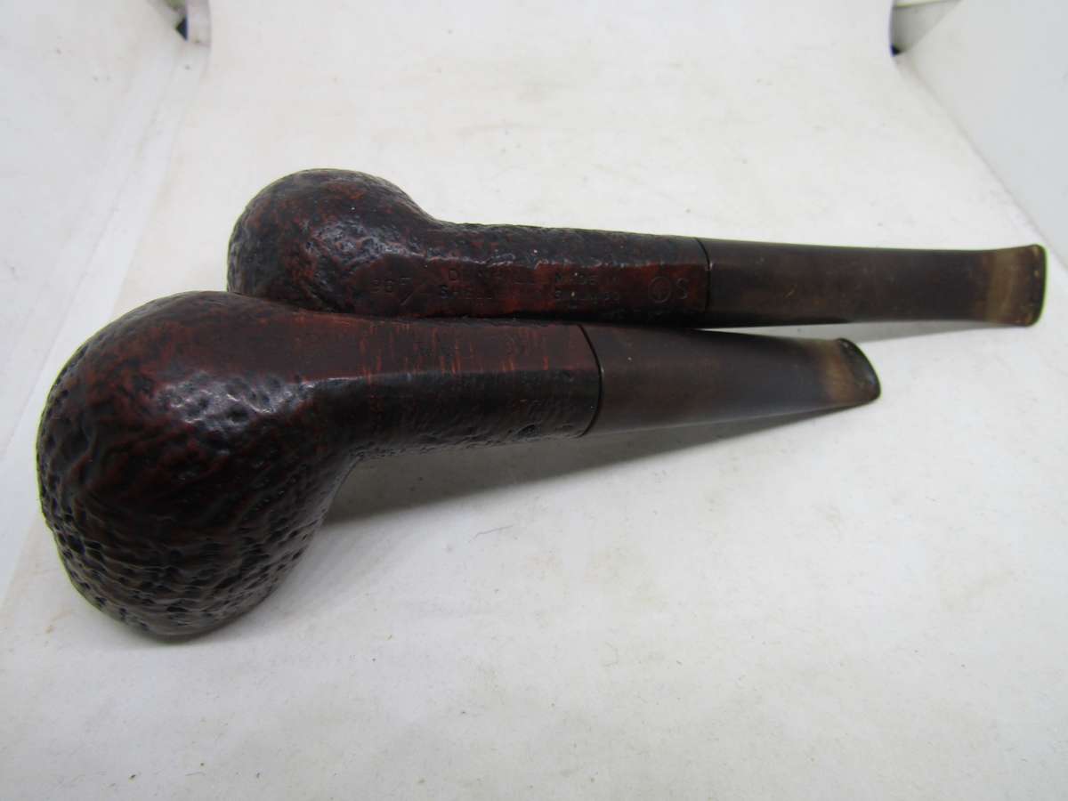 2 Dunhill Shell Briar Smoking Pipe  Made in England