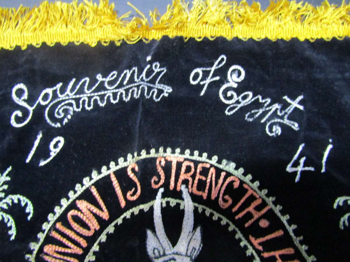 WW2 Egyptian Souvenir Cloth . Excellent condition