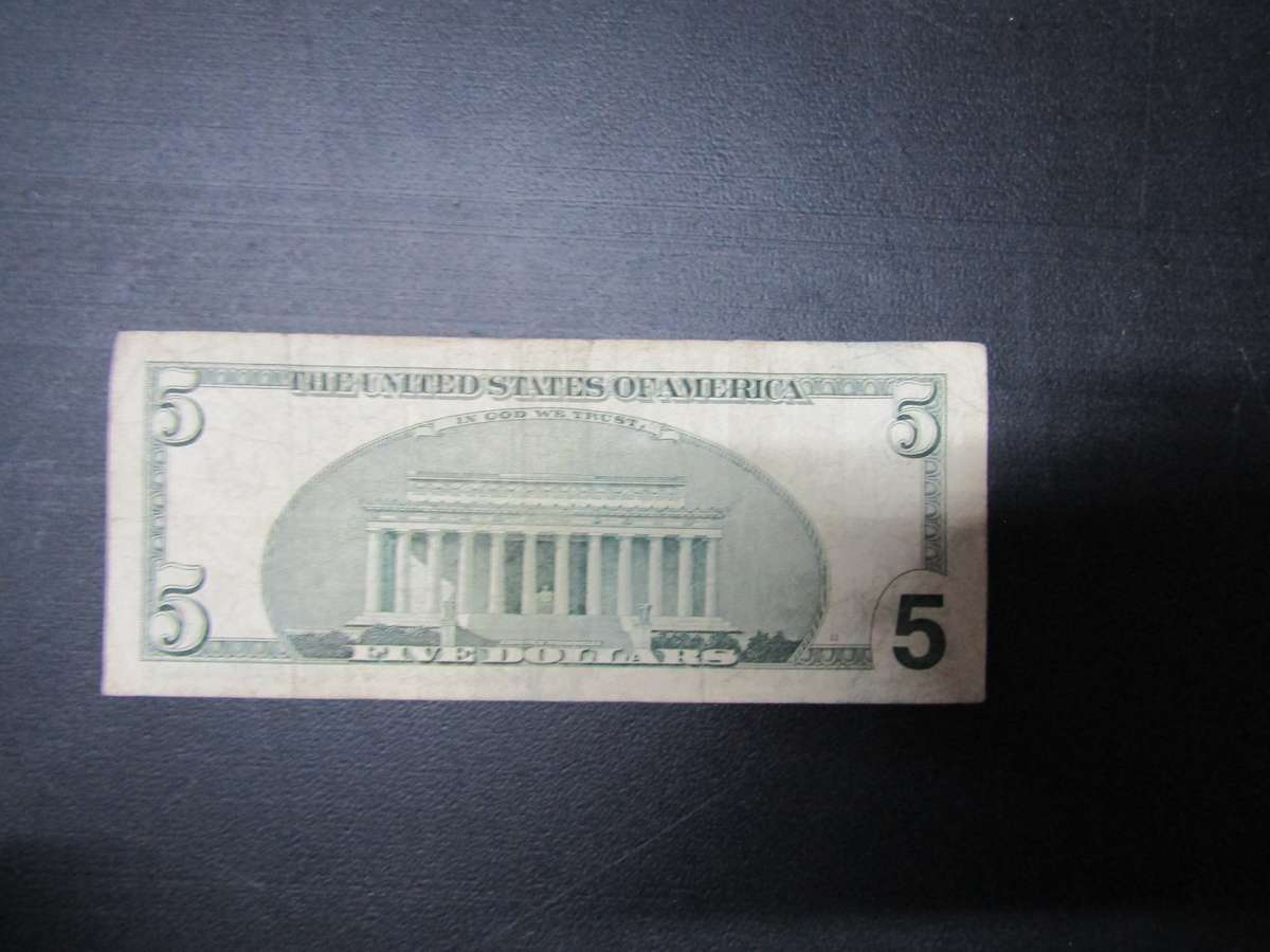 USA United States Dollars Notes $5.
