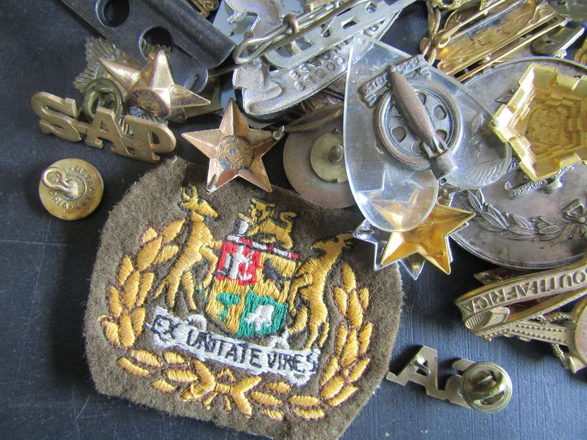 A Big Job Lot of South African and UK Military Badges