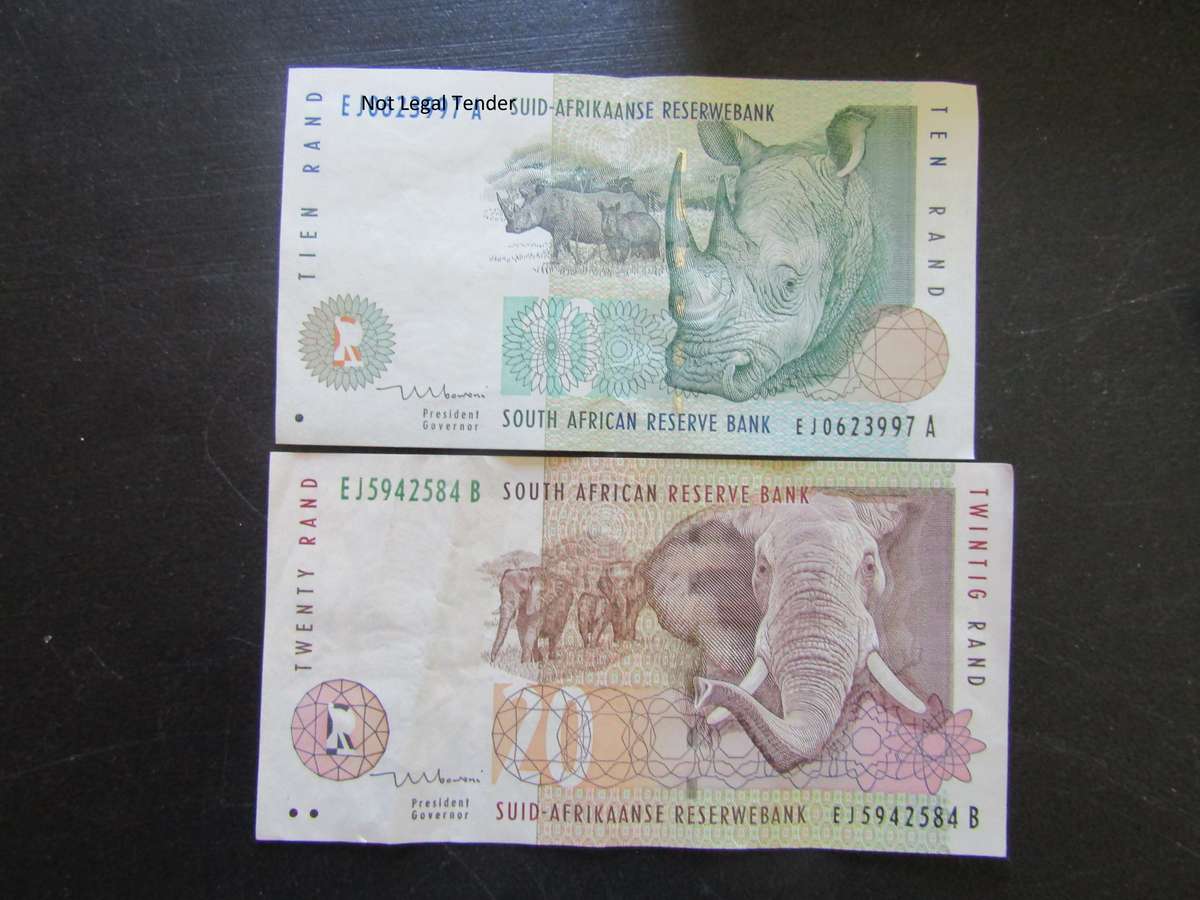 TT Mboweni  1st issue Afr/Eng R10 and R20 (EJ)