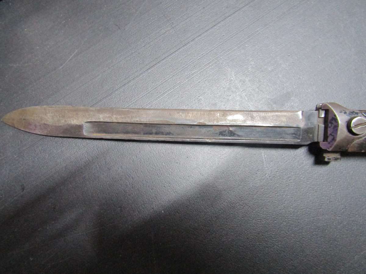 Rare WW2 Italian M38 Caracano Folding Bayonet.