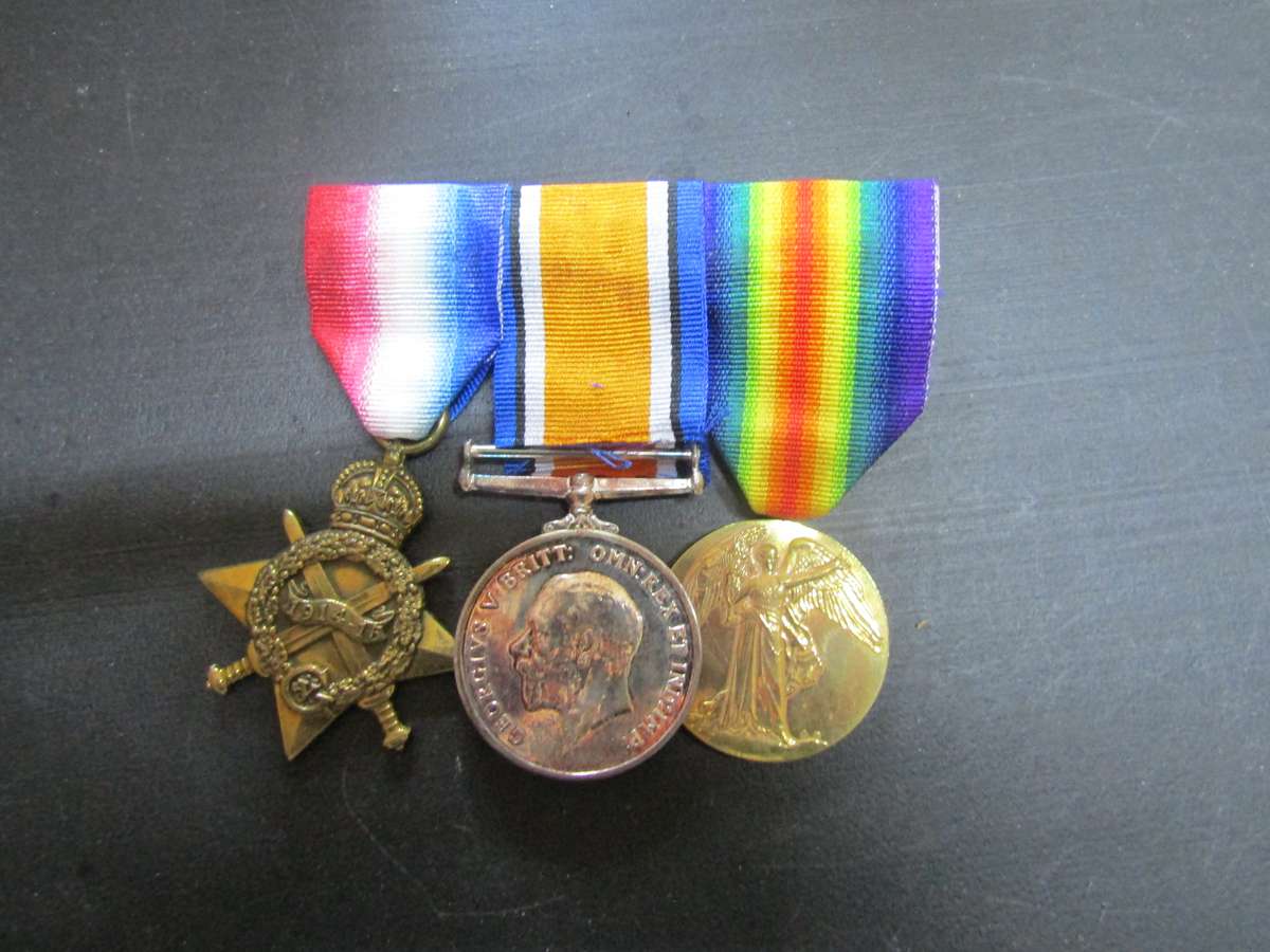 WW1 Medal to Sgt E Dunville Durh Light Infantry. Replica Medals