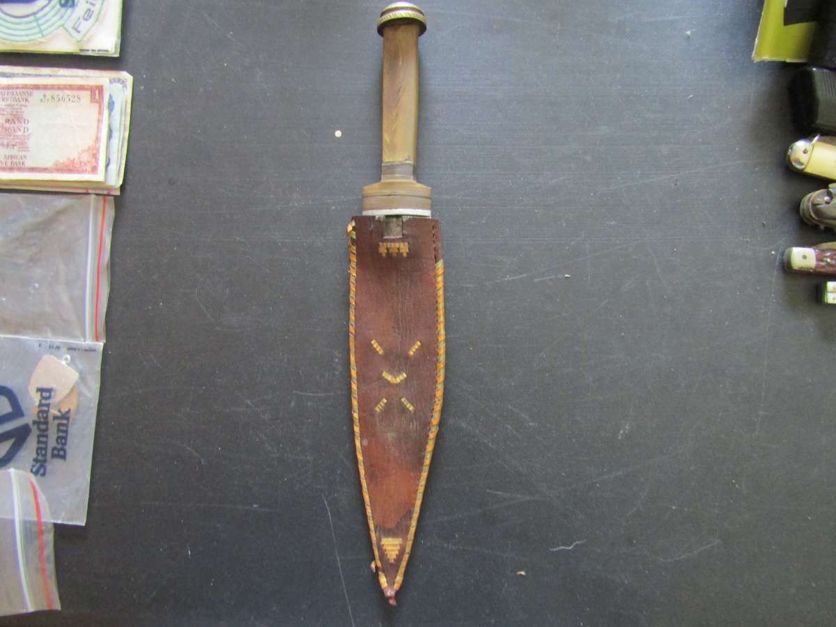 28 Cm IUnknown Knife with Sheath.