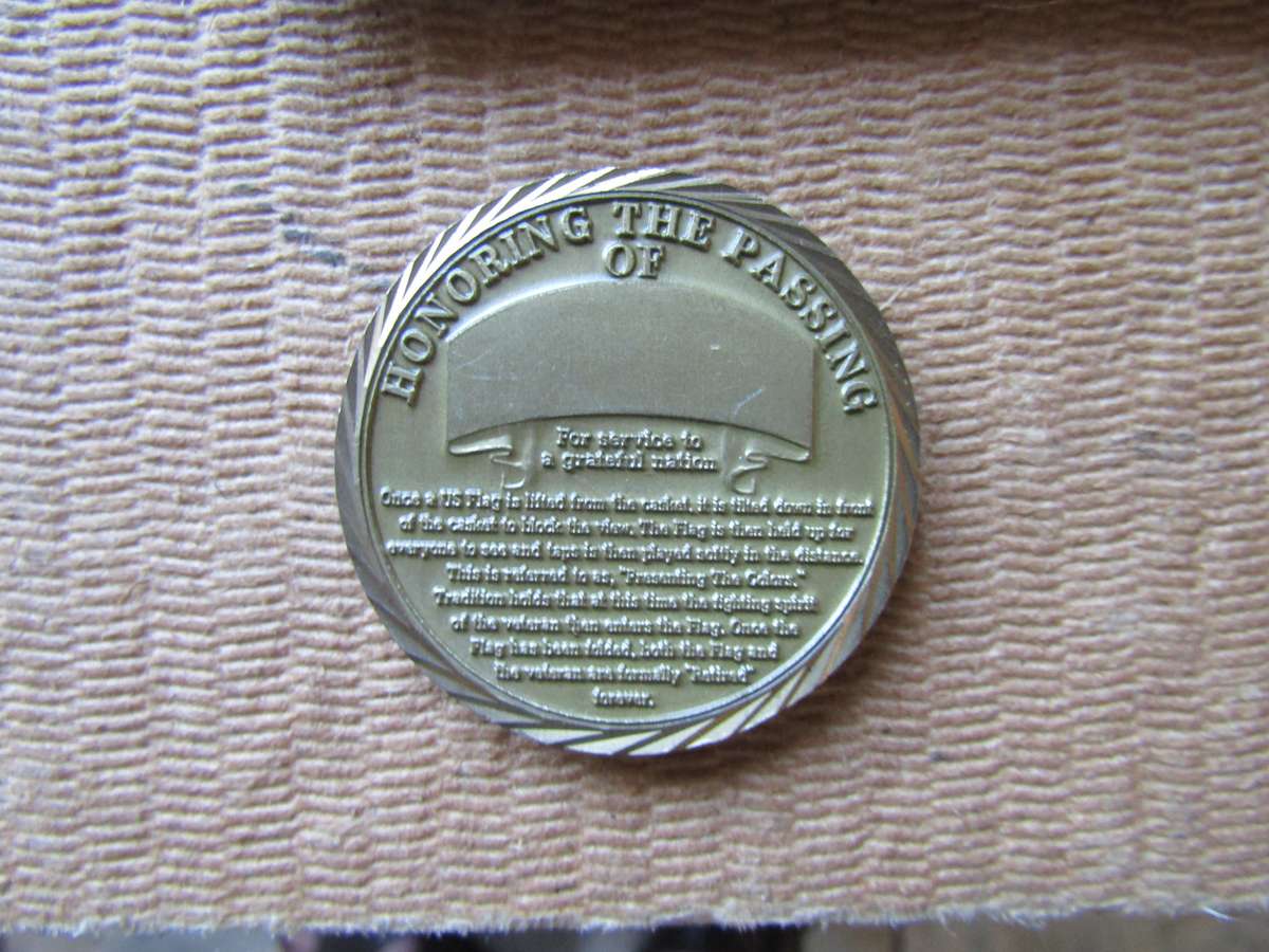 Recognition Memory  Honor Challenge Coin. (M)