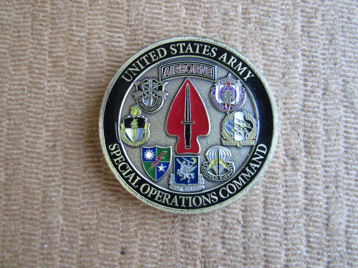 US Army Special Operation Command Challenge Coin (A21)