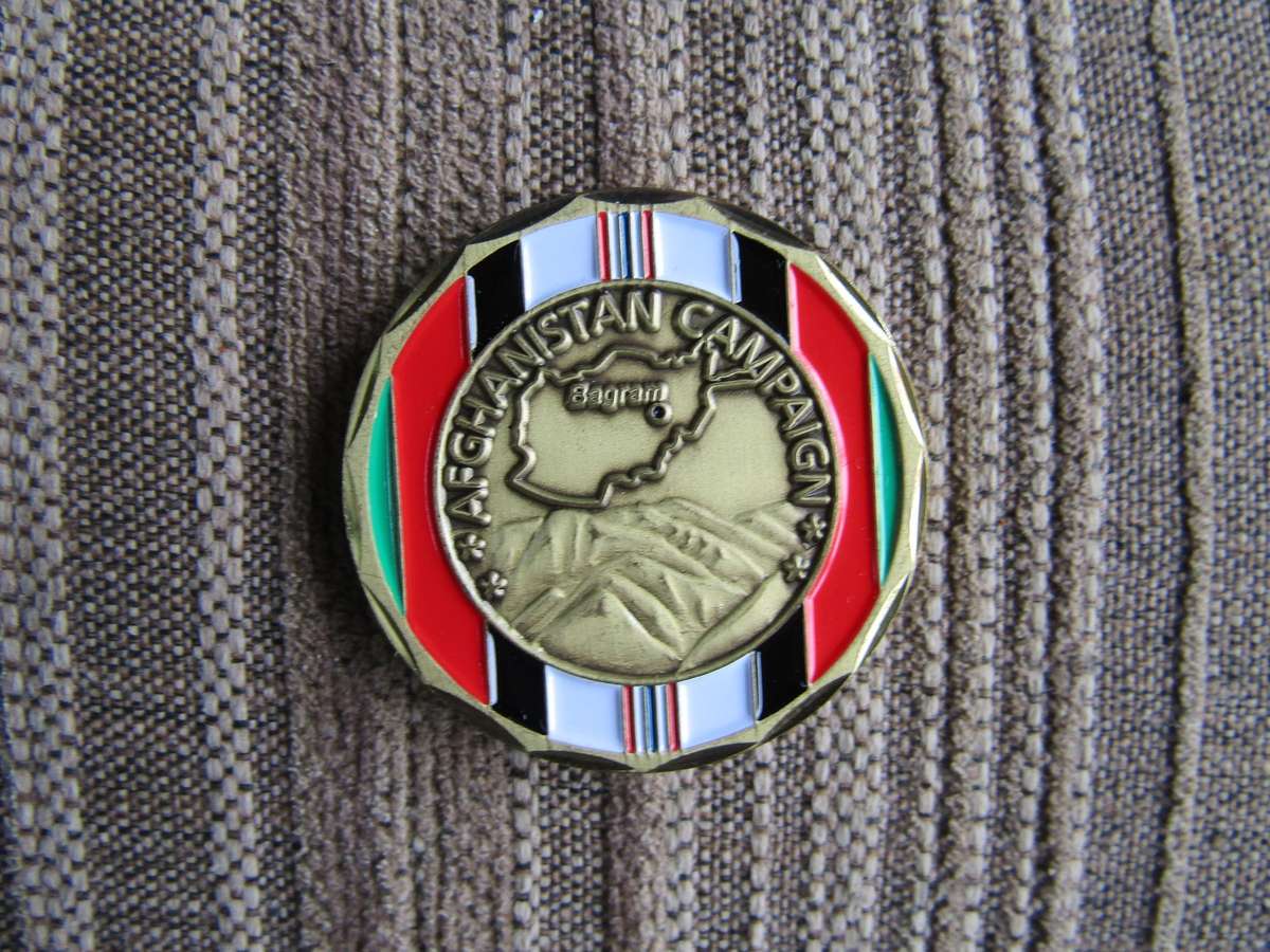 For Service in Afghanistan Challenge Coin (B6)