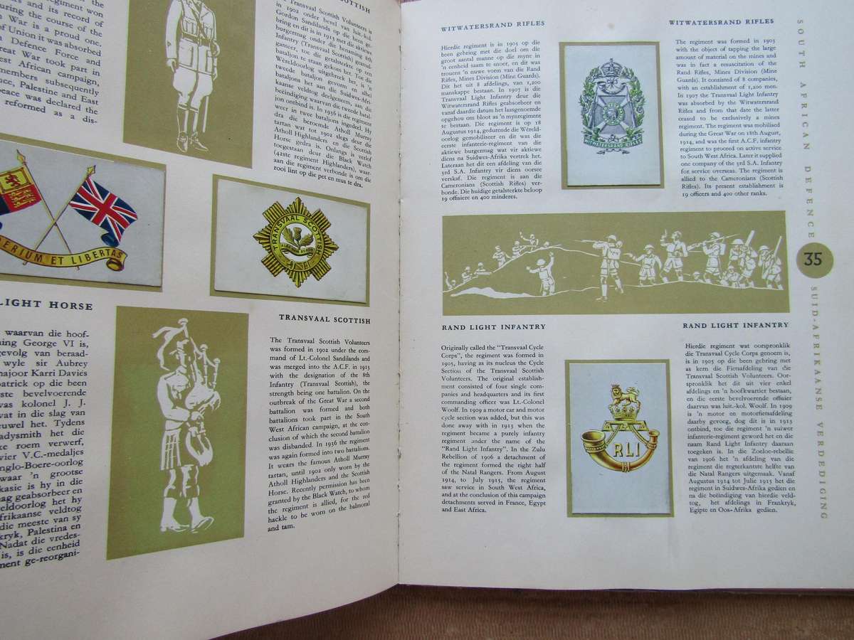 The South African Defence With 100 Original color Cigarette cards (A)