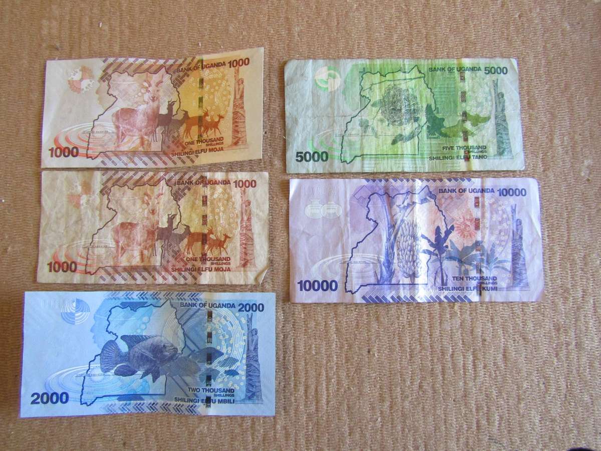 Bank of Uganda 1000 tp 10 000  Shilingi Banknotes