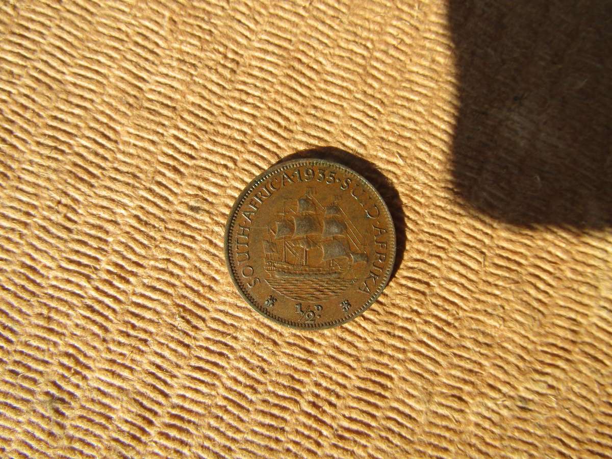 1935 Suid Africa Half Penny Mintage: 405 290