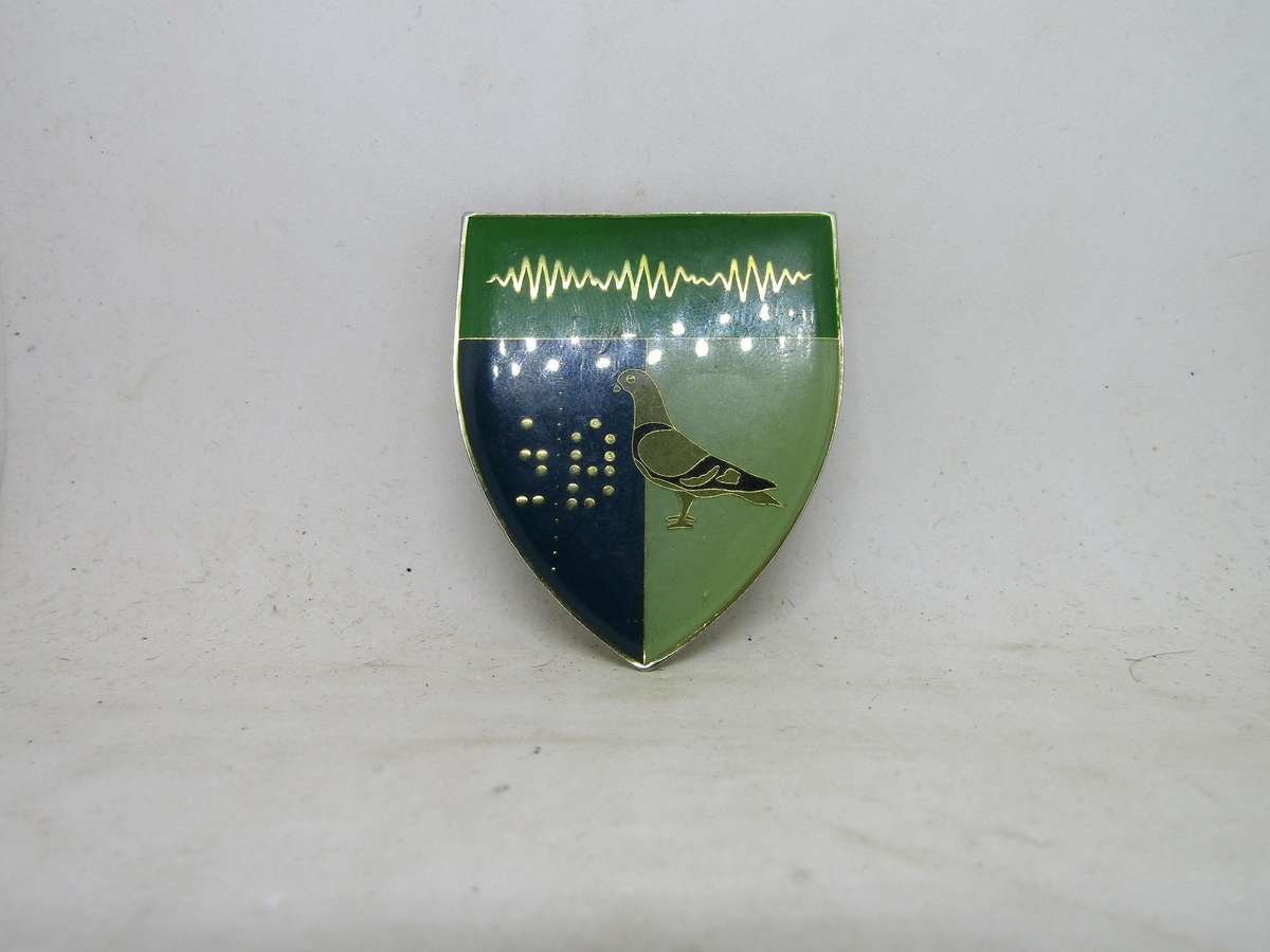 SADF 2 Signals  Regiment Shoulder Flashes. Pins intact.