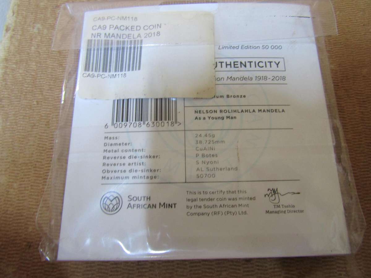 2018 Nelson Mandela Centenary Alumimium Bronze Coin
