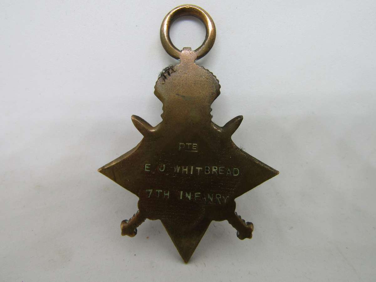 WW1 Medal to EJ Whitbread.