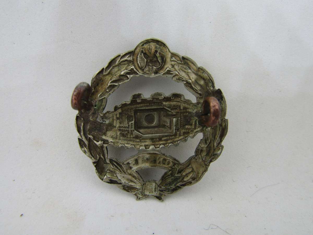 SADF South African Tank Corps WW2 cap badge 3,5 cm across