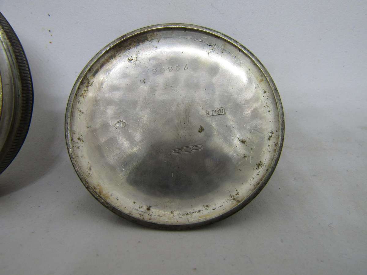 Silver Men's Pocket Watch. Banked 80% Silver. Weight  61.35