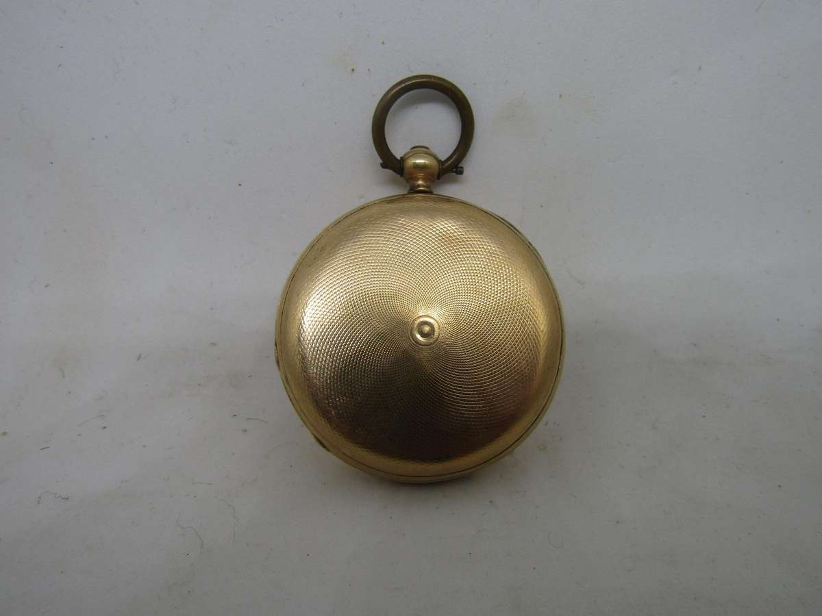Gold Plated Pocket watch, no Key, But works and Oiled 4.5cm