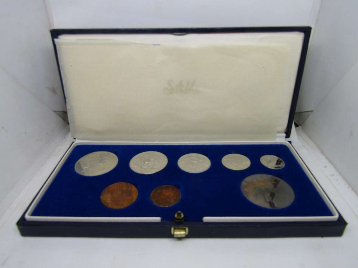 Proof South African 1987 Proof set with Silver R1 in SAM box