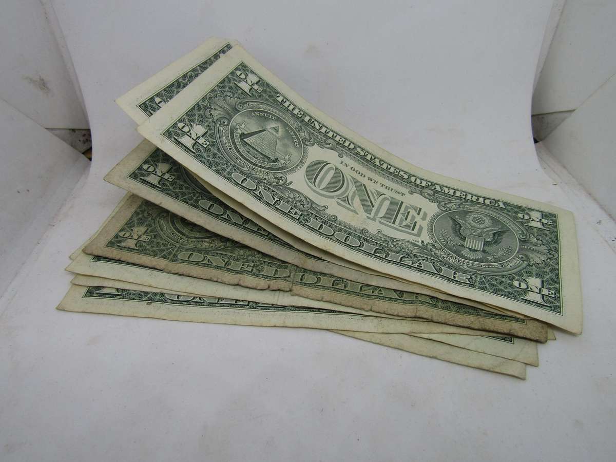 Lot of United States One Dollar notes. Bid per note. Stripper money. Bid is per note