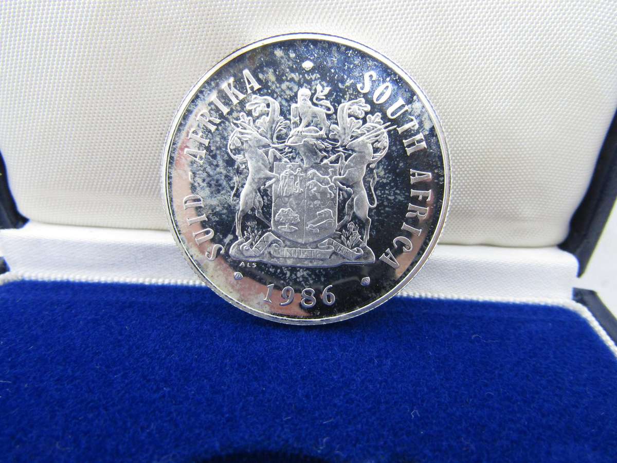 1986 Johannesburg Mining Silver One Rand R1 (Proof)