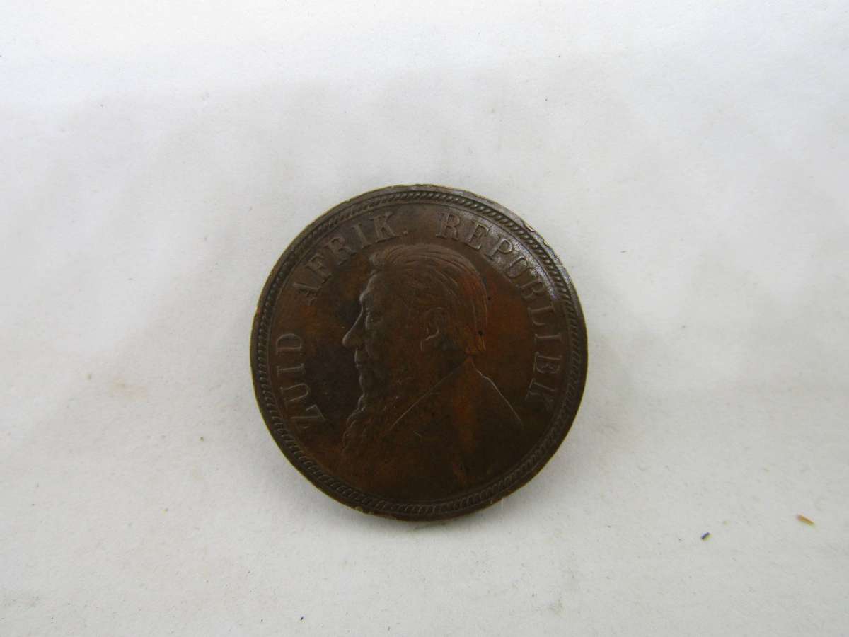 1898 ZAR Key Date Penny. vf+ condition