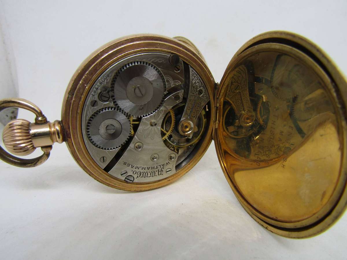 1912 Waltham's Men's Pocket  Watch.  Works. USA Made