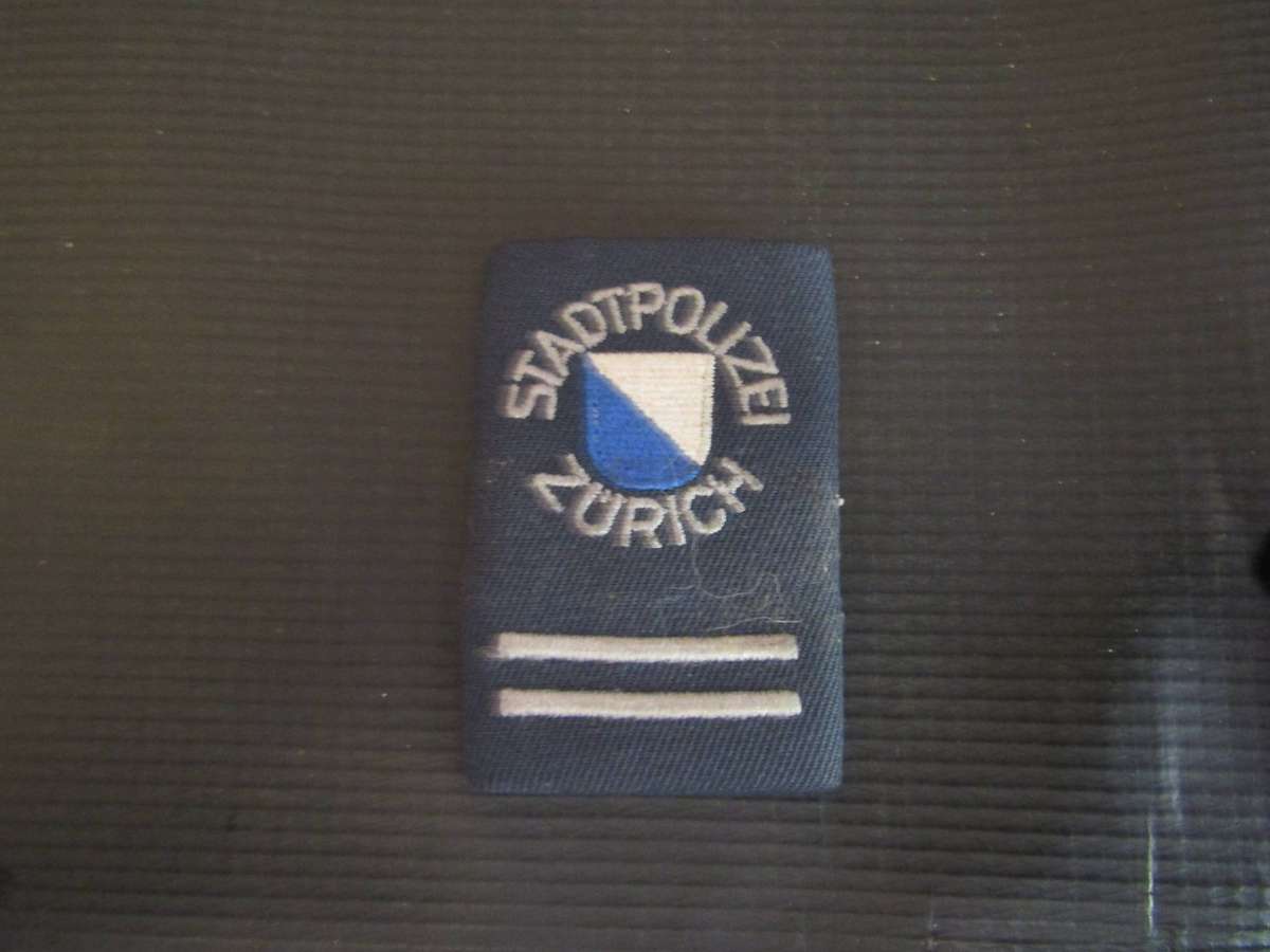 Zurich City Police slip on Rank